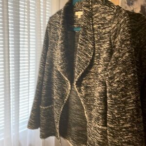 Max Studio Shawl Collar Tweed Duster, Size M